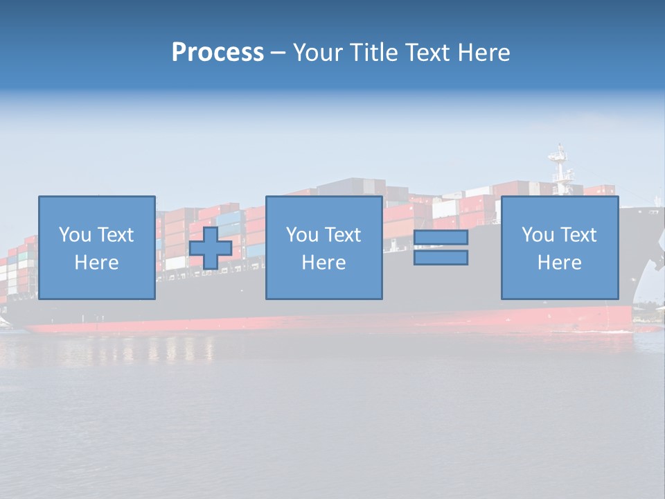 Export Ocean Ship PowerPoint Template