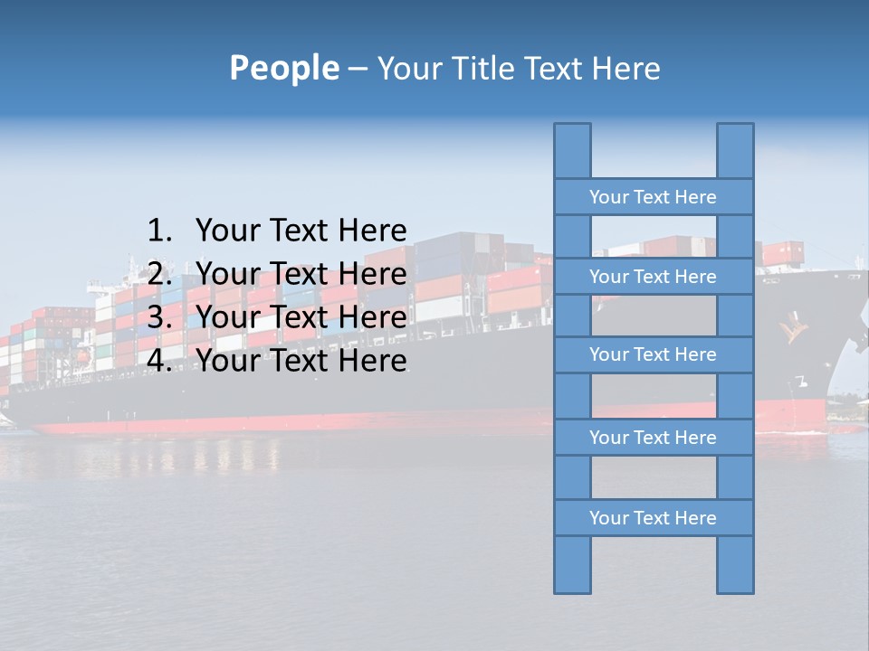 Export Ocean Ship PowerPoint Template