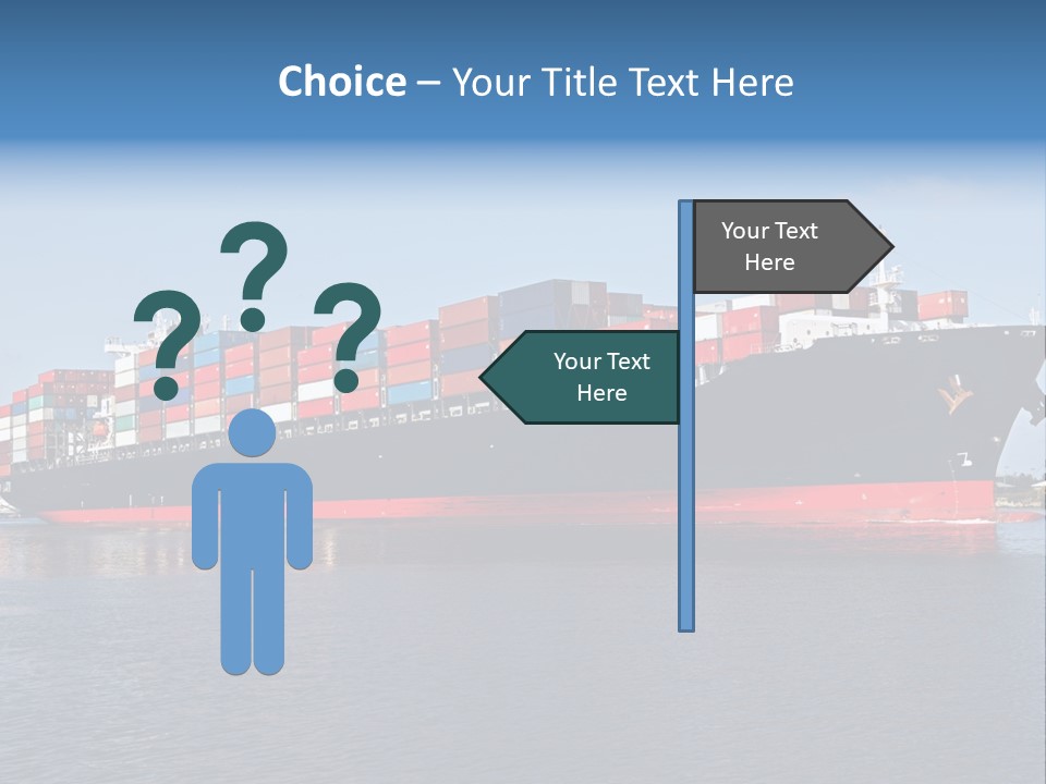 Export Ocean Ship PowerPoint Template