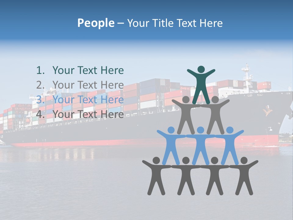 Export Ocean Ship PowerPoint Template