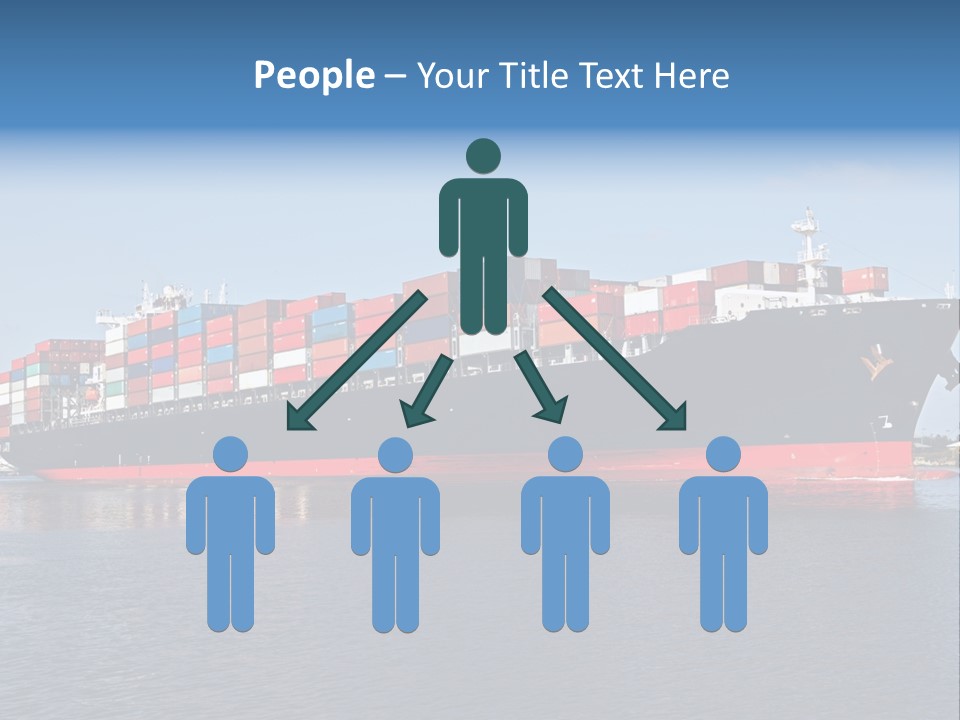Export Ocean Ship PowerPoint Template