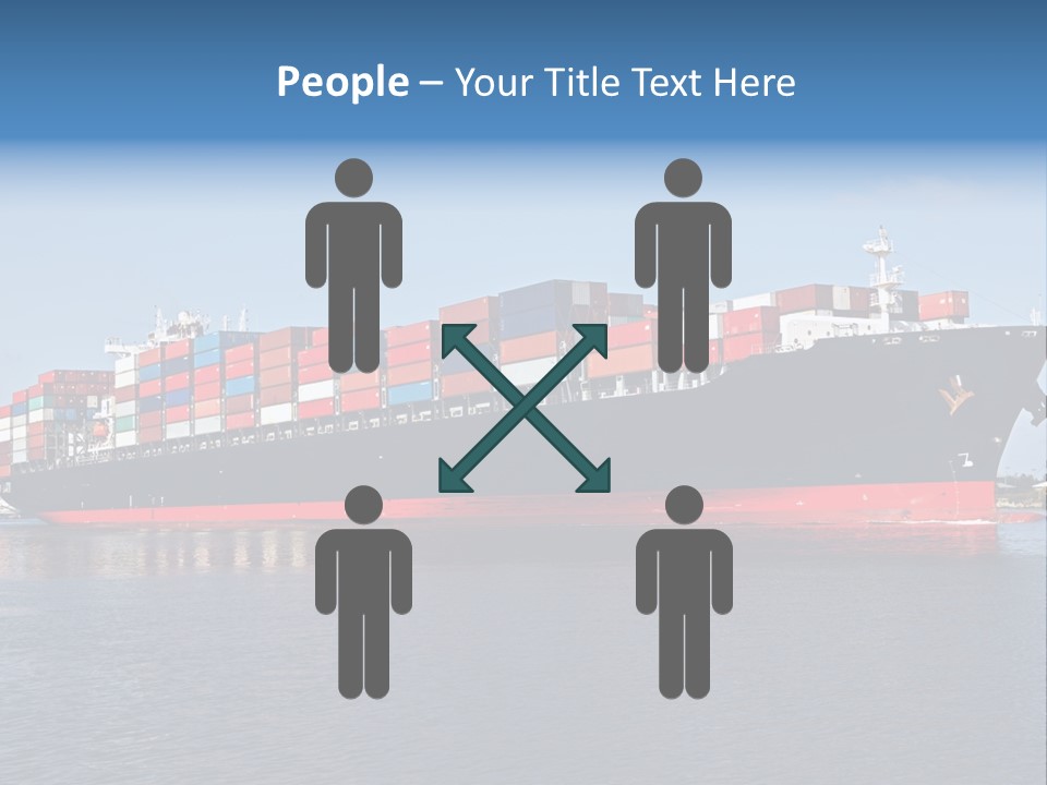 Export Ocean Ship PowerPoint Template
