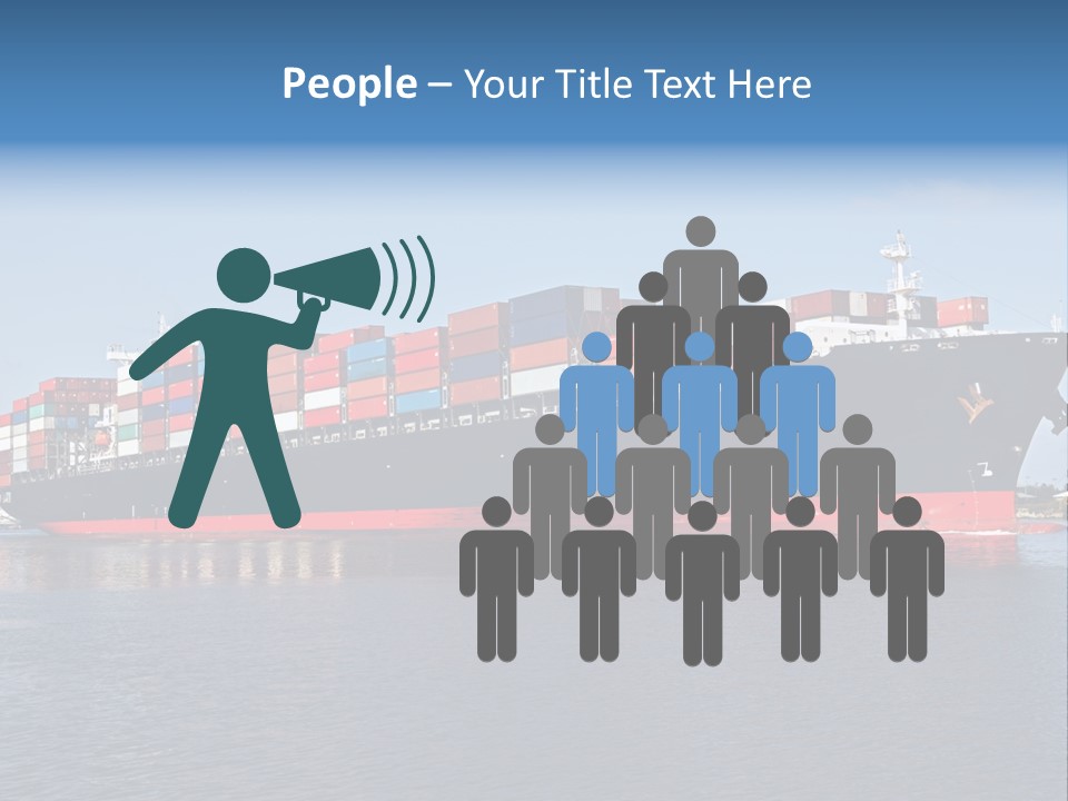 Export Ocean Ship PowerPoint Template