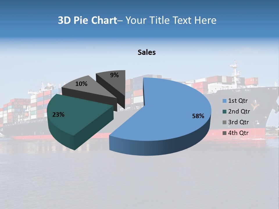 Export Ocean Ship PowerPoint Template