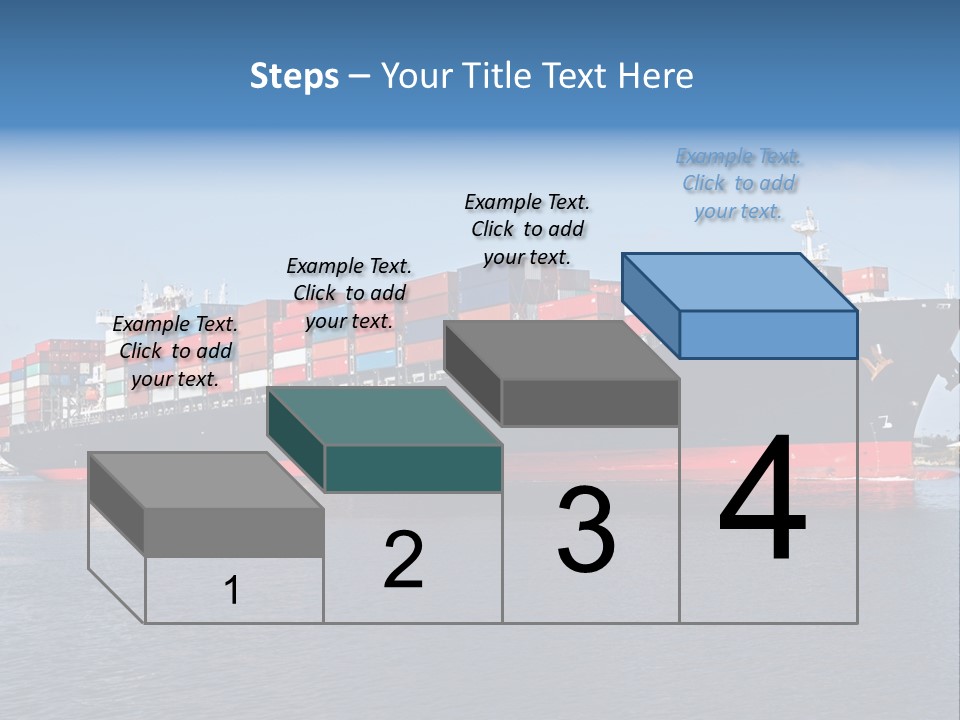 Export Ocean Ship PowerPoint Template