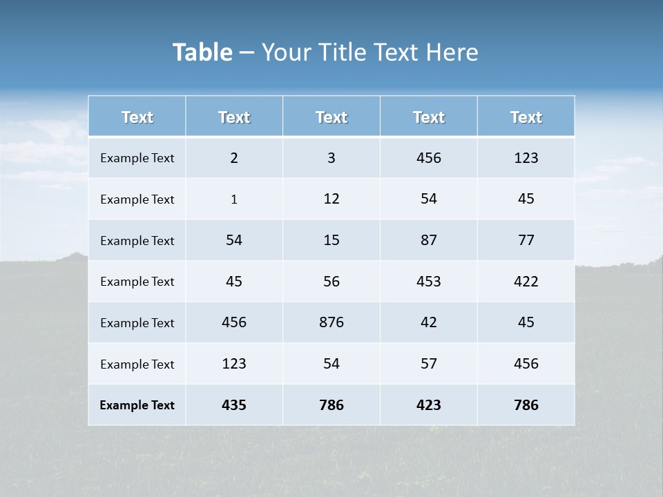Outdoor Countryside Natural PowerPoint Template