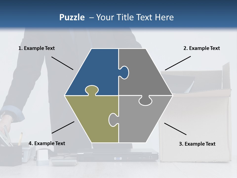 Man Cardboard Clothing PowerPoint Template