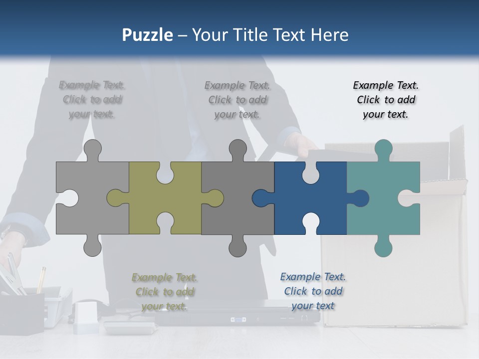 Man Cardboard Clothing PowerPoint Template