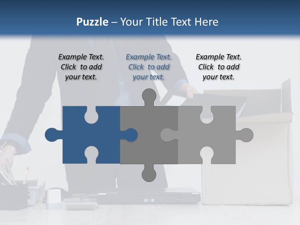 Man Cardboard Clothing PowerPoint Template