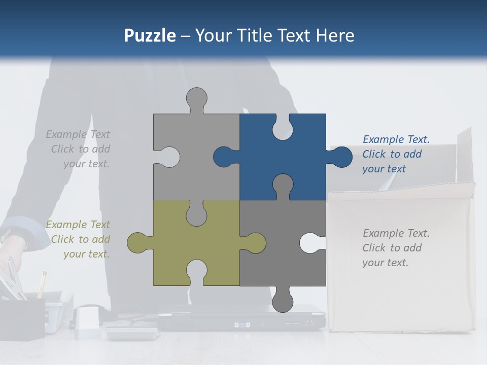 Man Cardboard Clothing PowerPoint Template