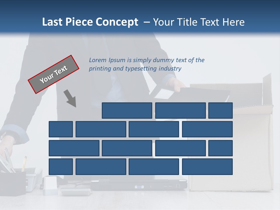 Man Cardboard Clothing PowerPoint Template