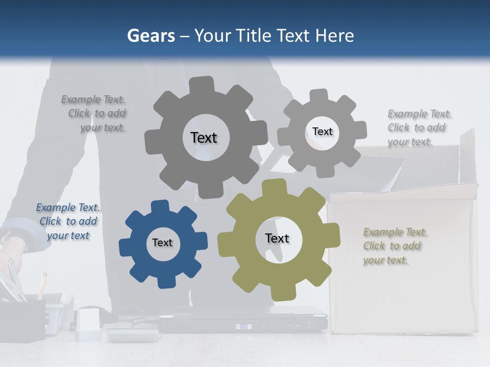 Man Cardboard Clothing PowerPoint Template