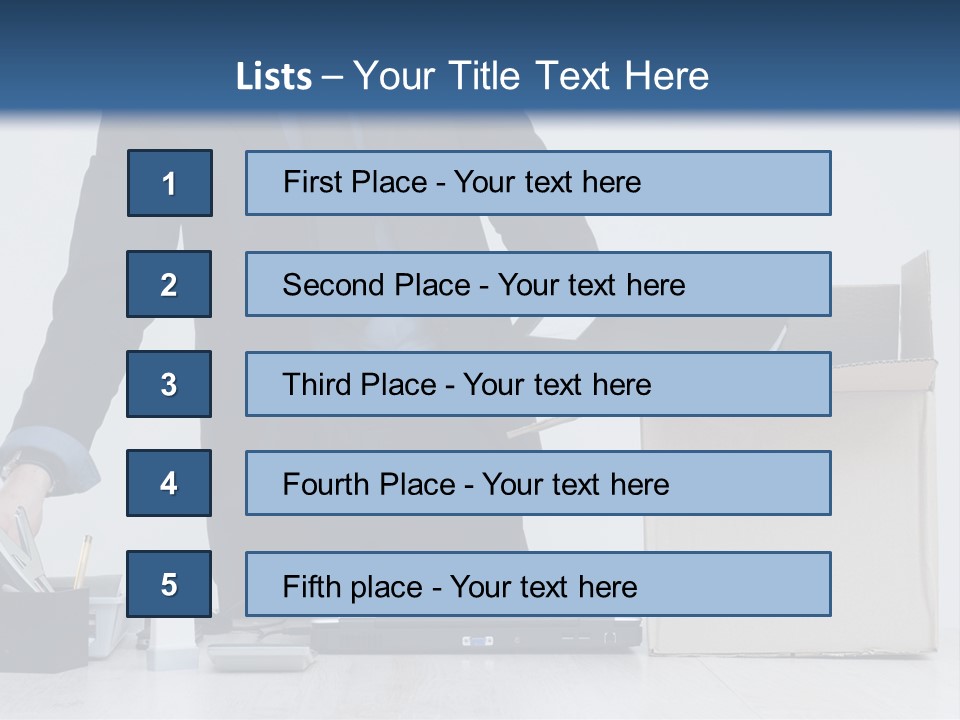 Man Cardboard Clothing PowerPoint Template
