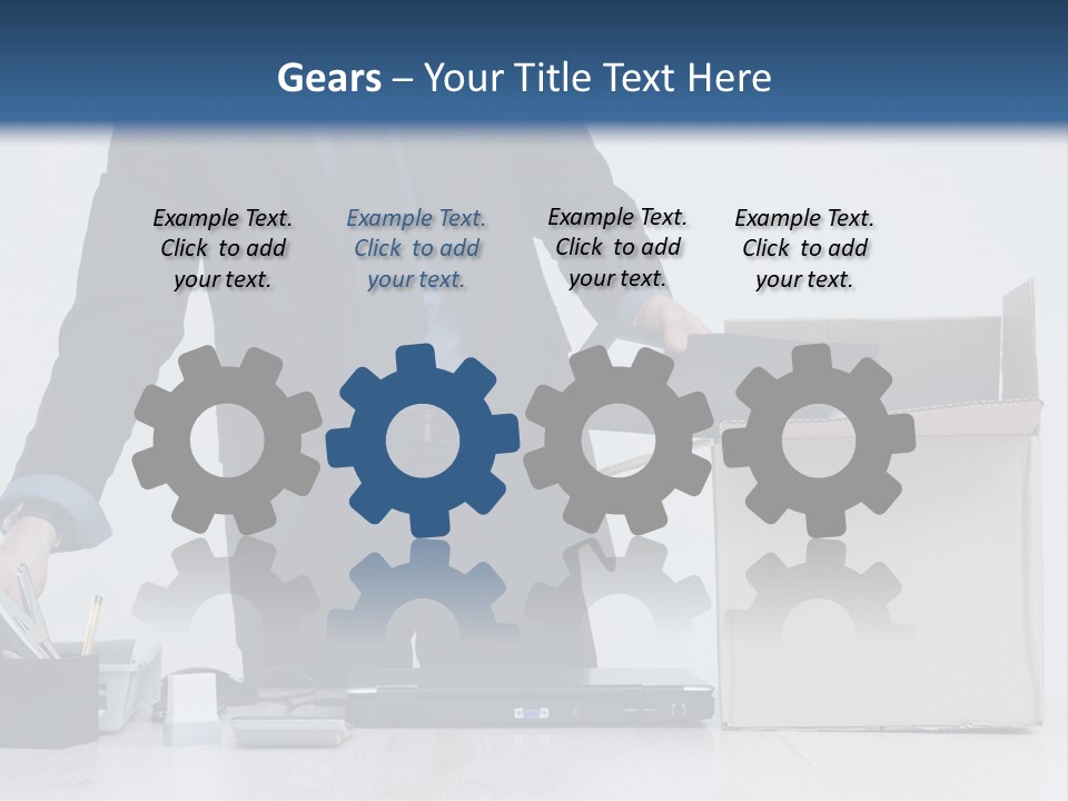 Man Cardboard Clothing PowerPoint Template