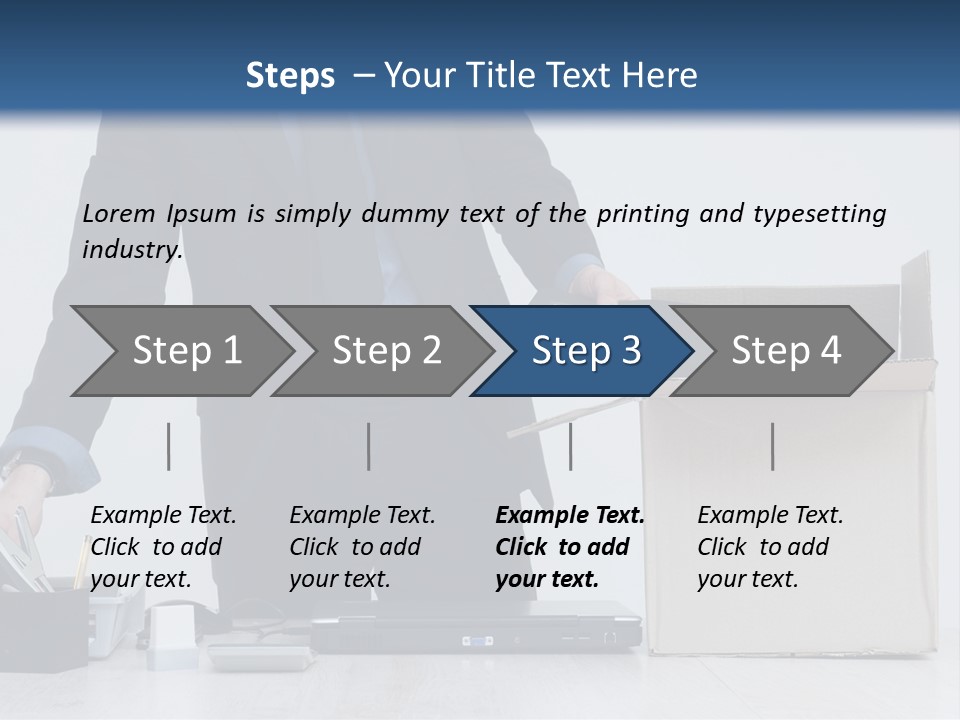 Man Cardboard Clothing PowerPoint Template