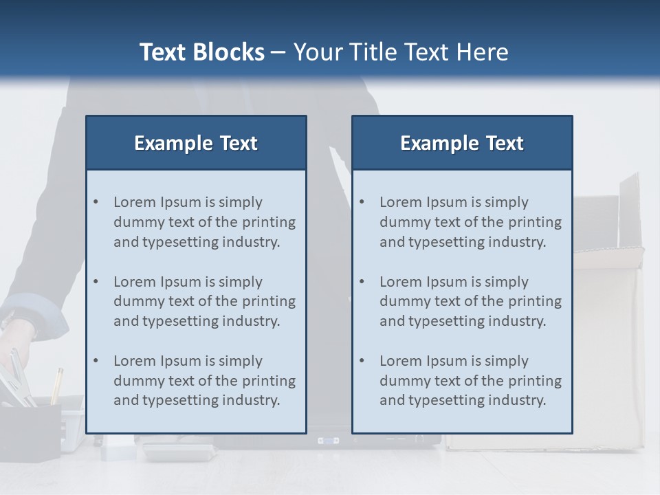 Man Cardboard Clothing PowerPoint Template
