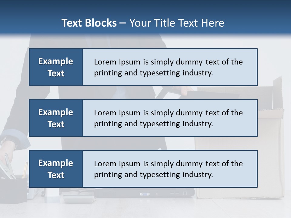 Man Cardboard Clothing PowerPoint Template