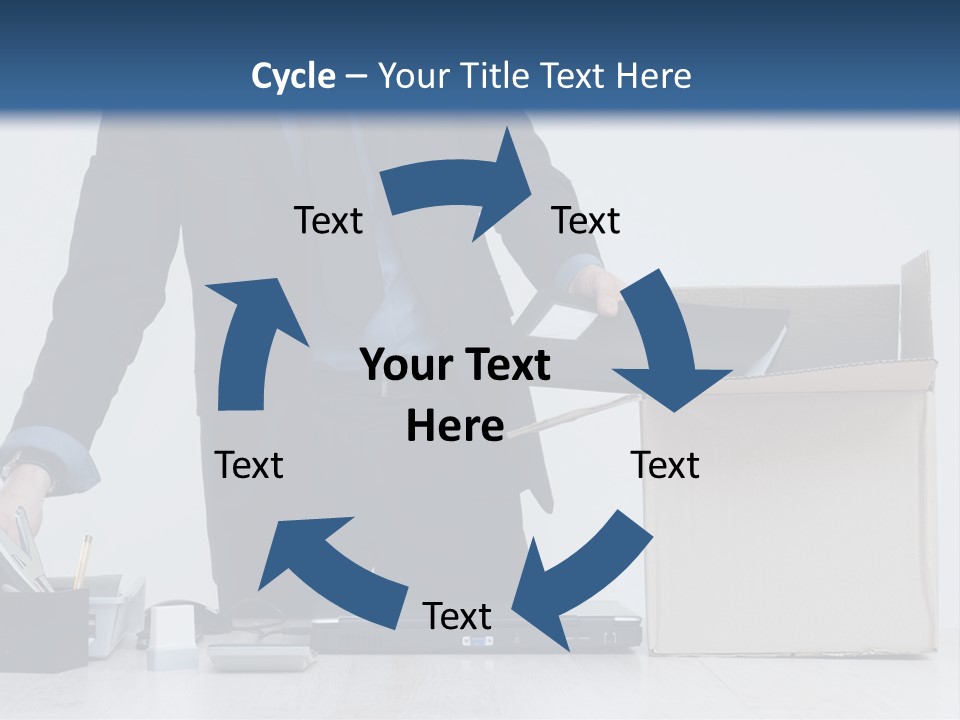 Man Cardboard Clothing PowerPoint Template