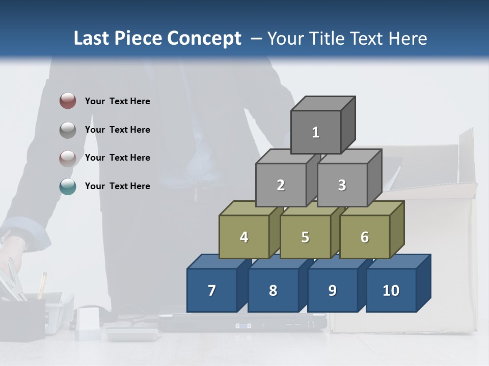 Man Cardboard Clothing PowerPoint Template