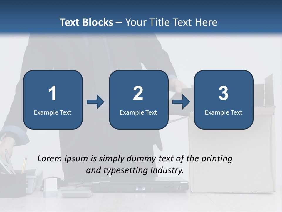 Man Cardboard Clothing PowerPoint Template
