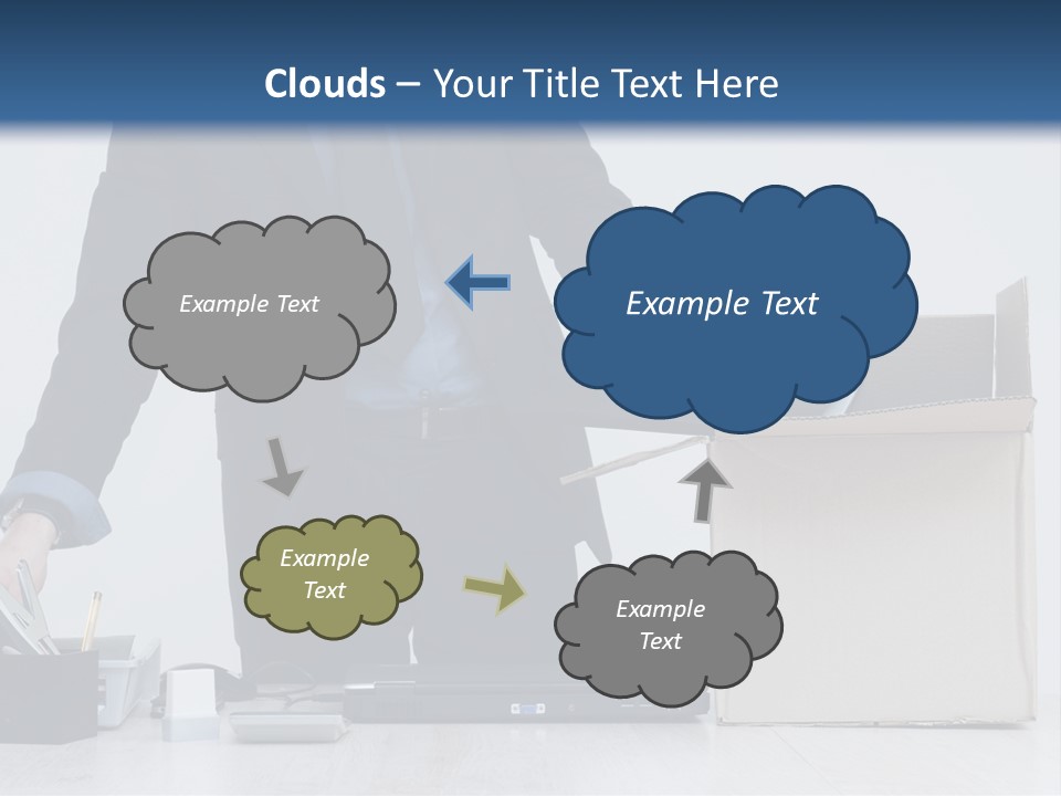 Man Cardboard Clothing PowerPoint Template