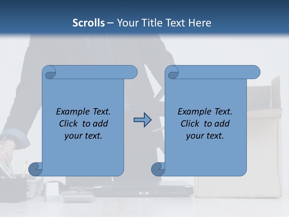Man Cardboard Clothing PowerPoint Template