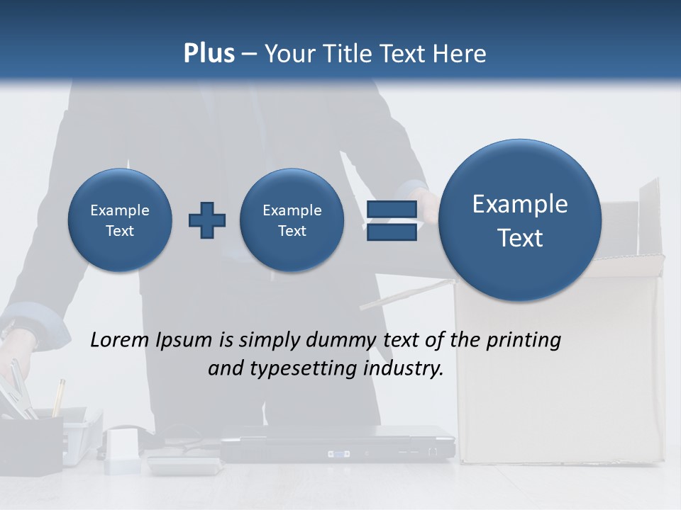 Man Cardboard Clothing PowerPoint Template