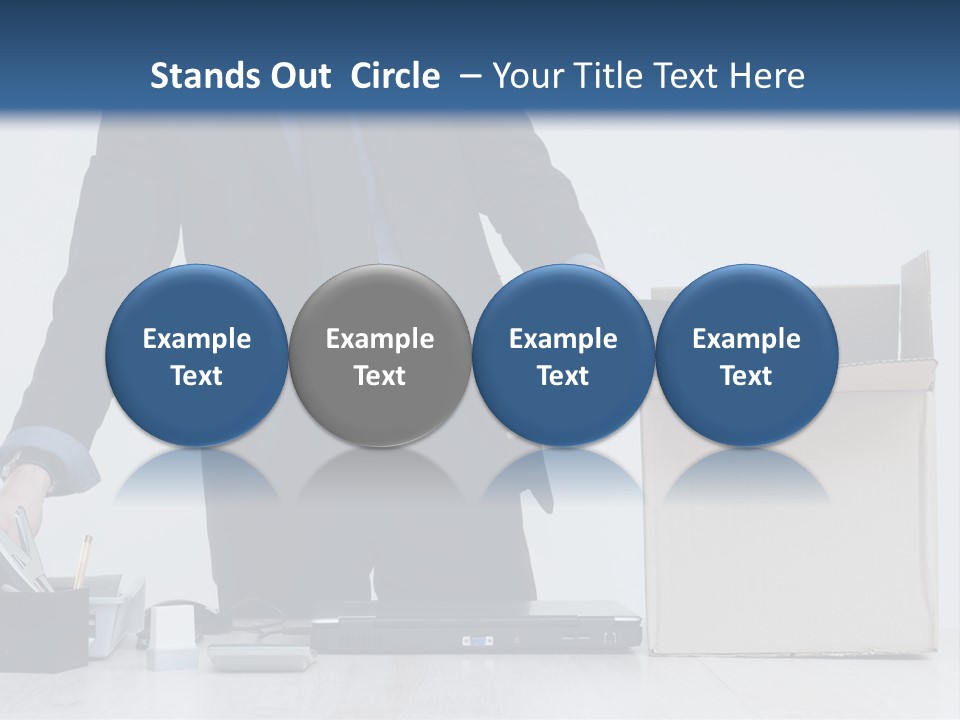 Man Cardboard Clothing PowerPoint Template