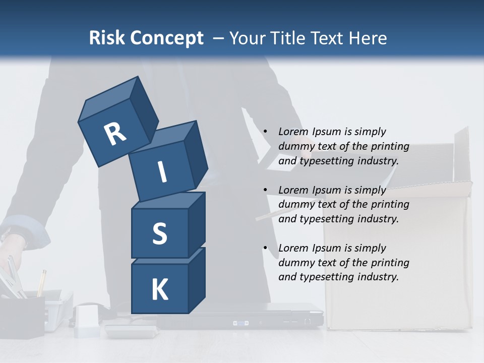 Man Cardboard Clothing PowerPoint Template