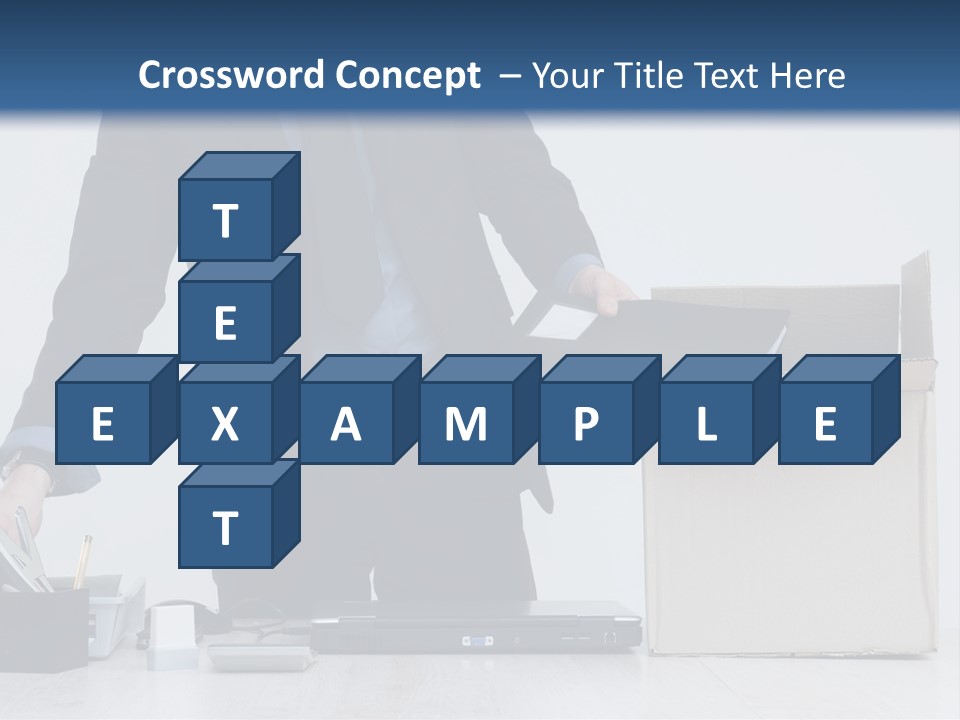 Man Cardboard Clothing PowerPoint Template