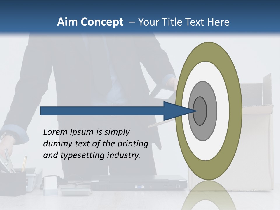 Man Cardboard Clothing PowerPoint Template