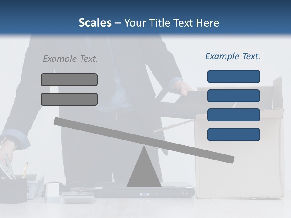 Man Cardboard Clothing PowerPoint Template