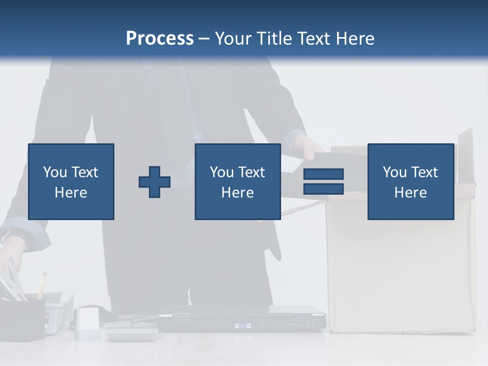 Man Cardboard Clothing PowerPoint Template