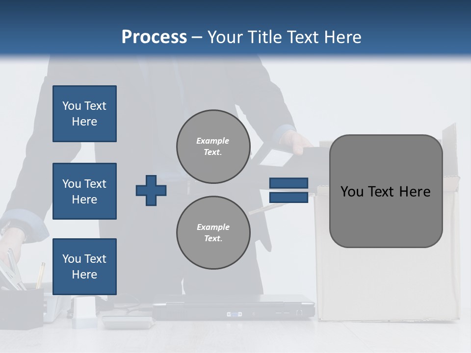 Man Cardboard Clothing PowerPoint Template