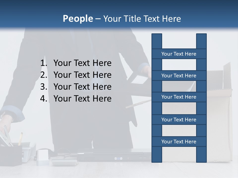 Man Cardboard Clothing PowerPoint Template