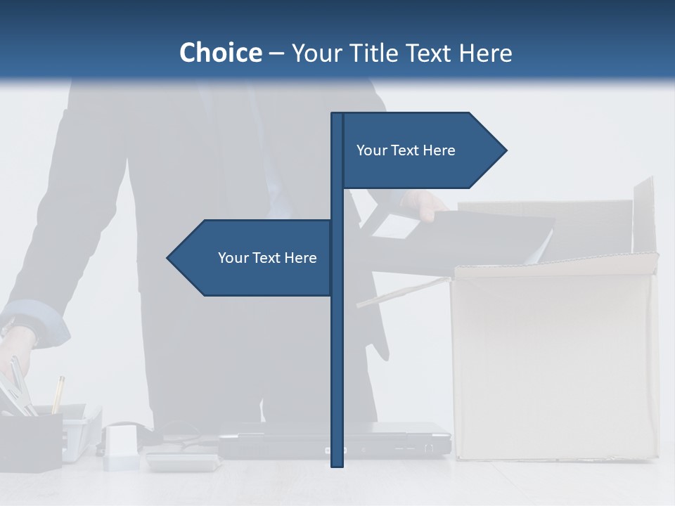 Man Cardboard Clothing PowerPoint Template