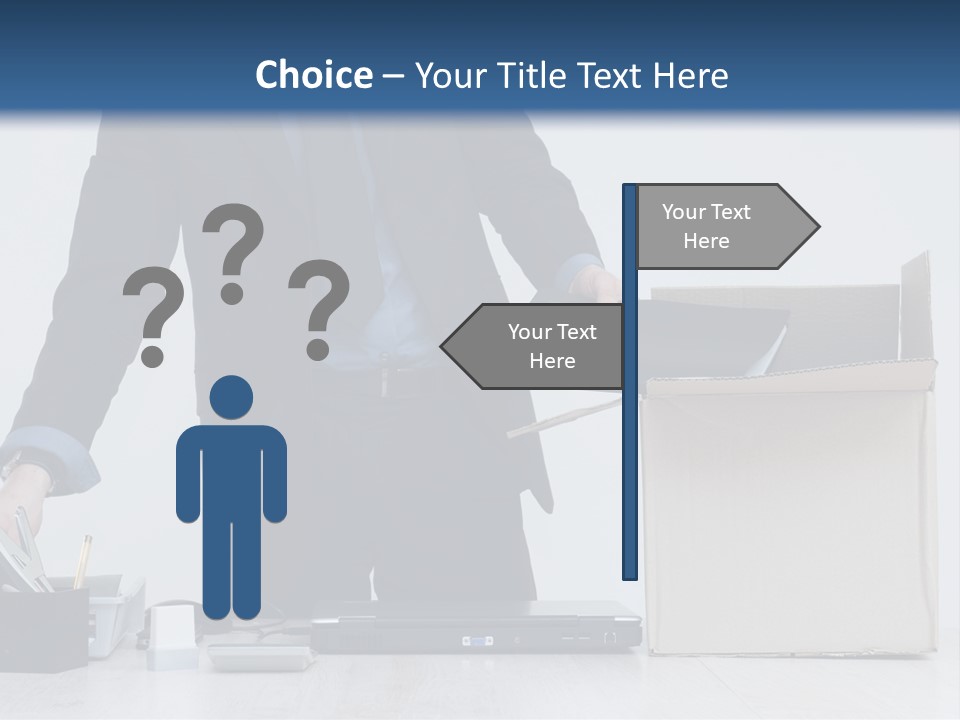 Man Cardboard Clothing PowerPoint Template