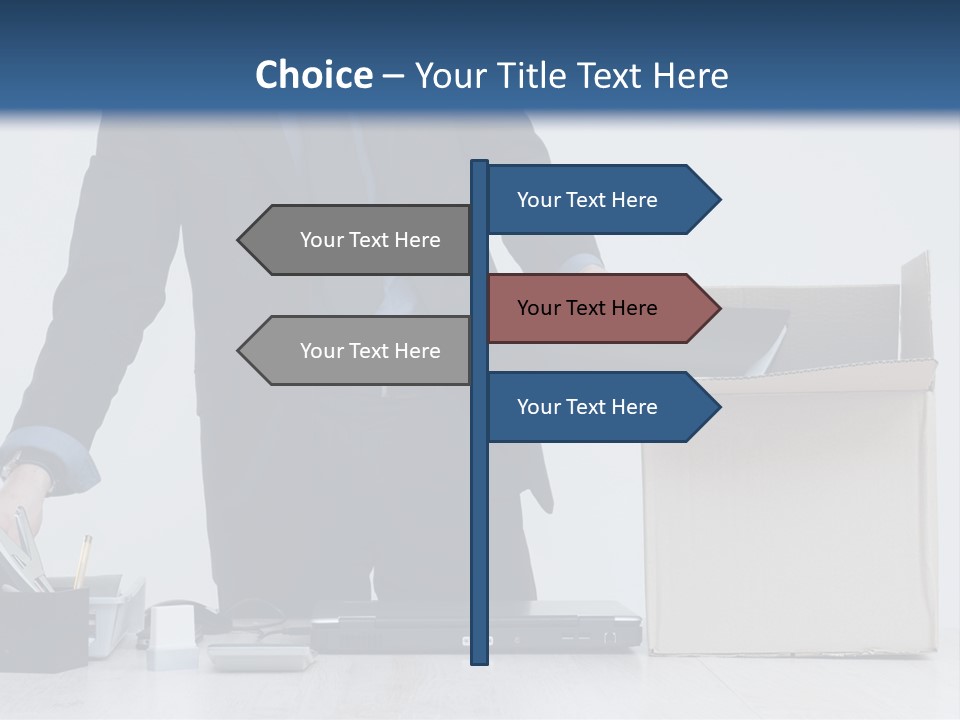 Man Cardboard Clothing PowerPoint Template