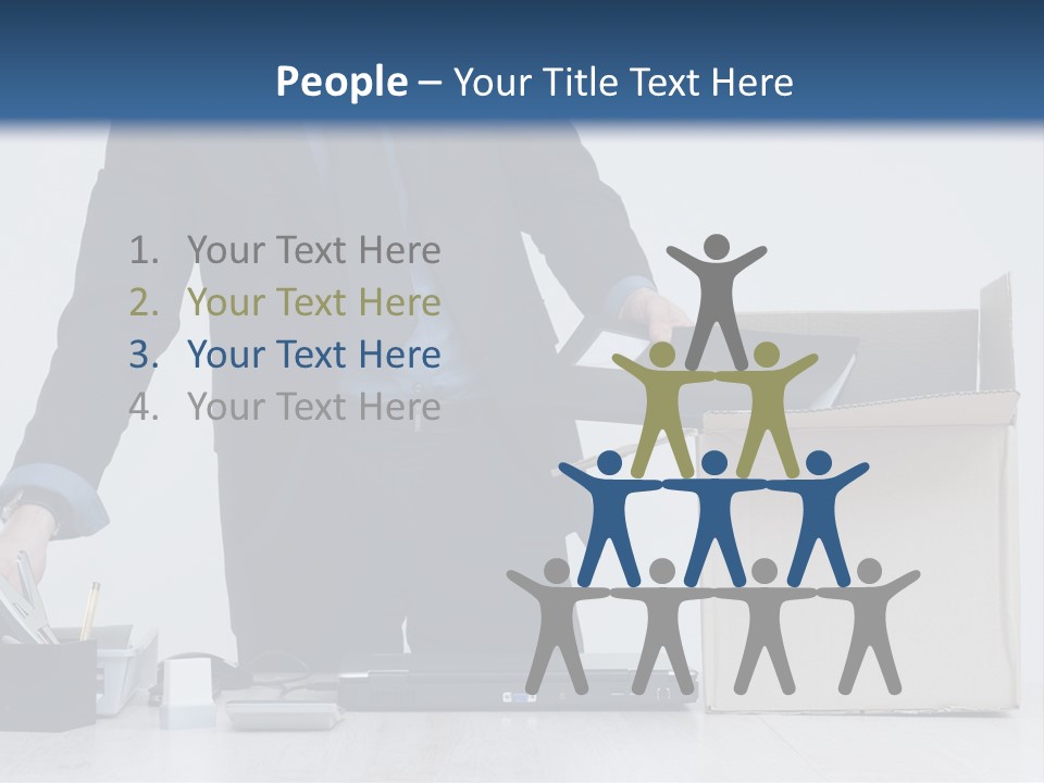 Man Cardboard Clothing PowerPoint Template