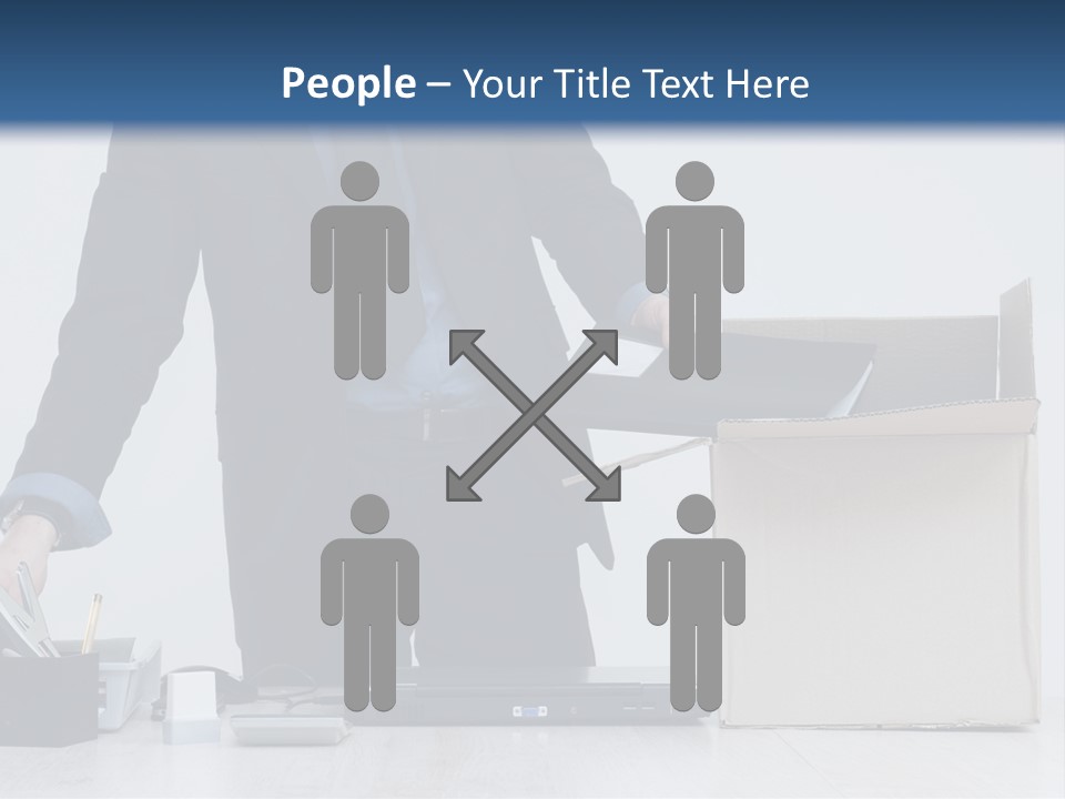 Man Cardboard Clothing PowerPoint Template