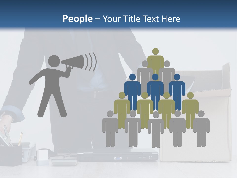 Man Cardboard Clothing PowerPoint Template