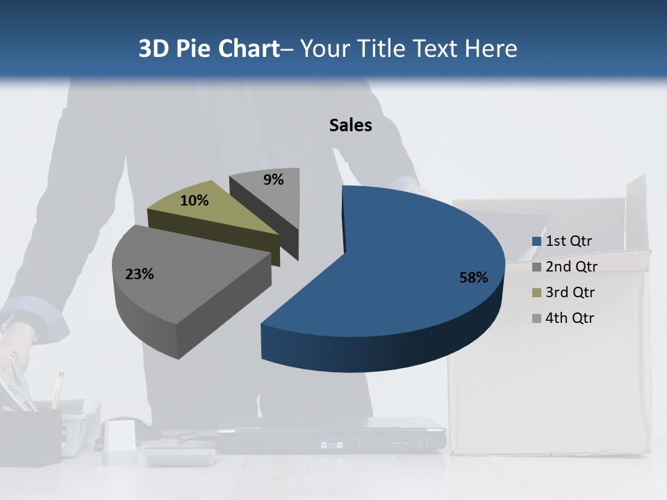 Man Cardboard Clothing PowerPoint Template