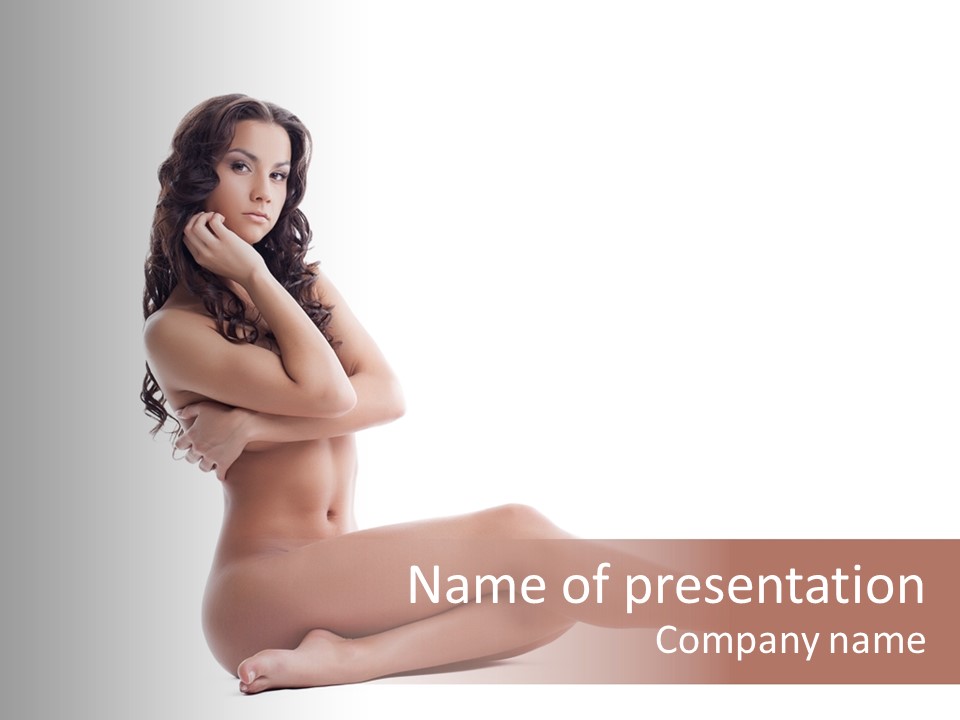 Model Sensuality Healthy PowerPoint Template