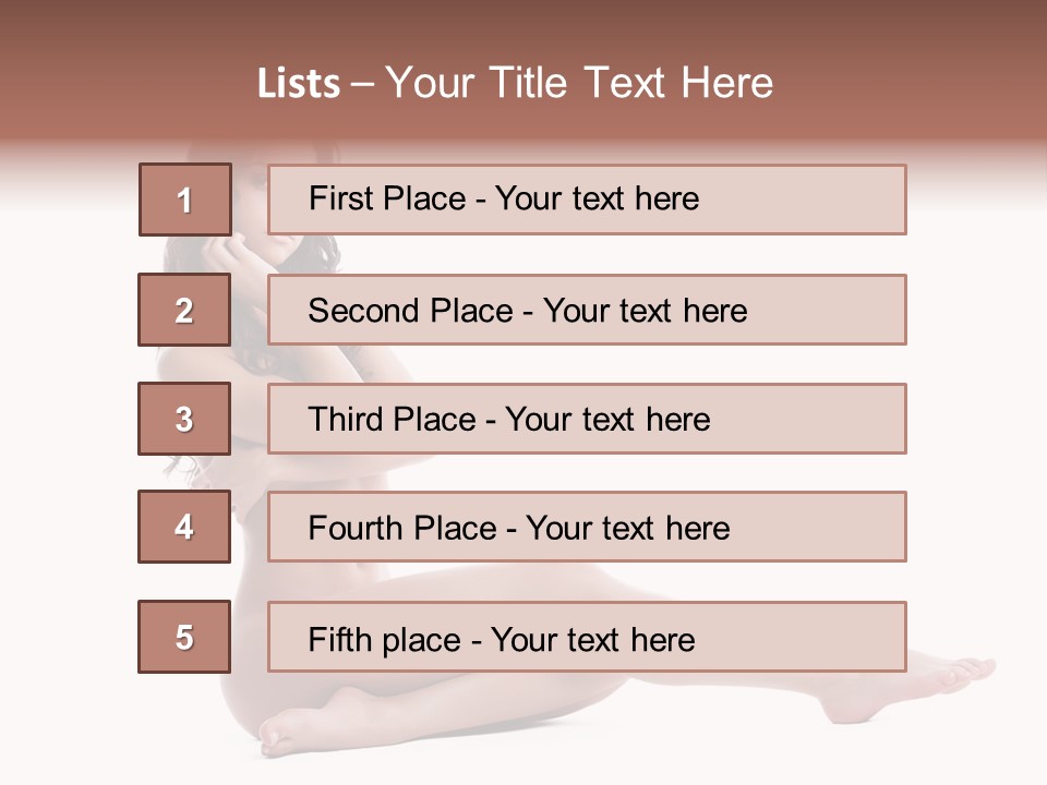 Model Sensuality Healthy PowerPoint Template