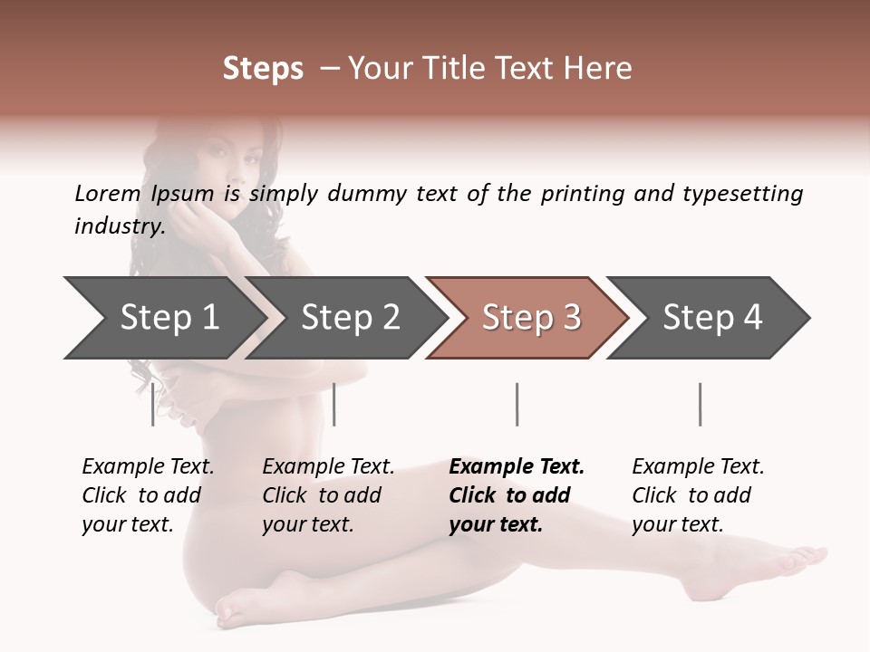 Model Sensuality Healthy PowerPoint Template