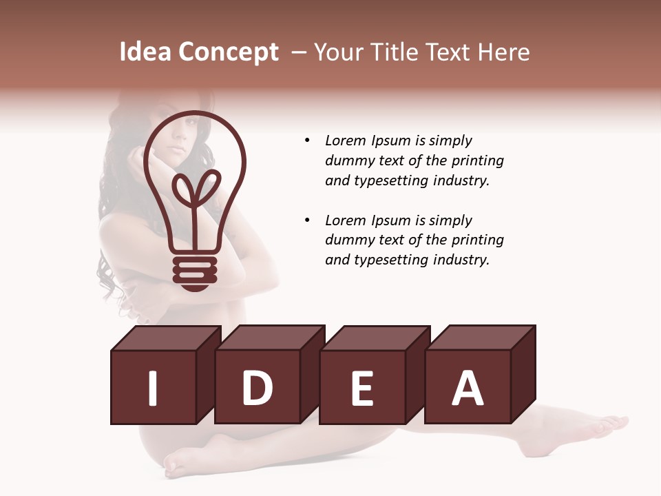 Model Sensuality Healthy PowerPoint Template