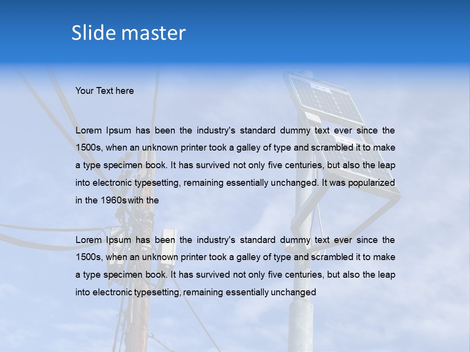 Sun Distribution Cone PowerPoint Template