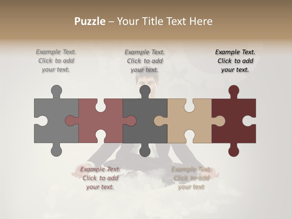 Yoga Man Black PowerPoint Template