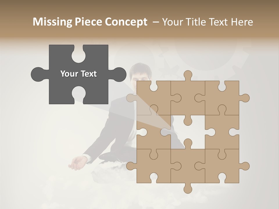 Yoga Man Black PowerPoint Template