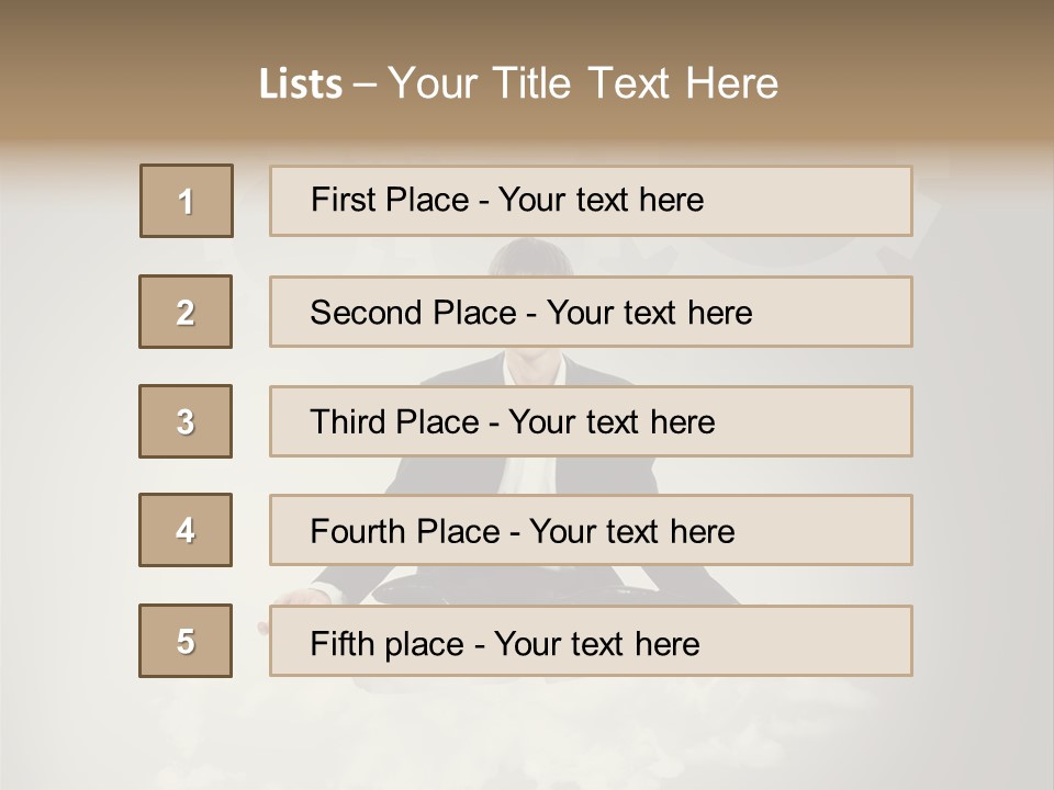 Yoga Man Black PowerPoint Template